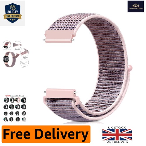 Elegant 19mm pink nylon sport - pink,