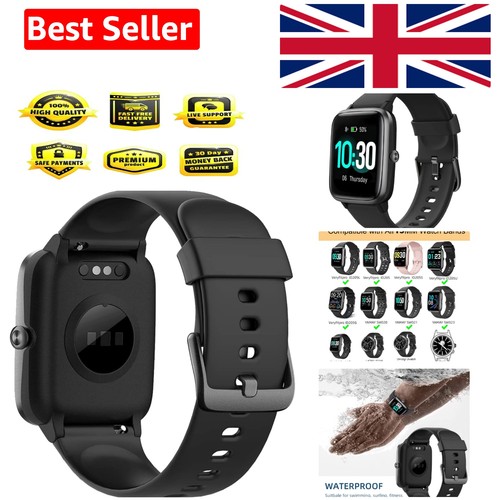 19mm black silicone watch - black,